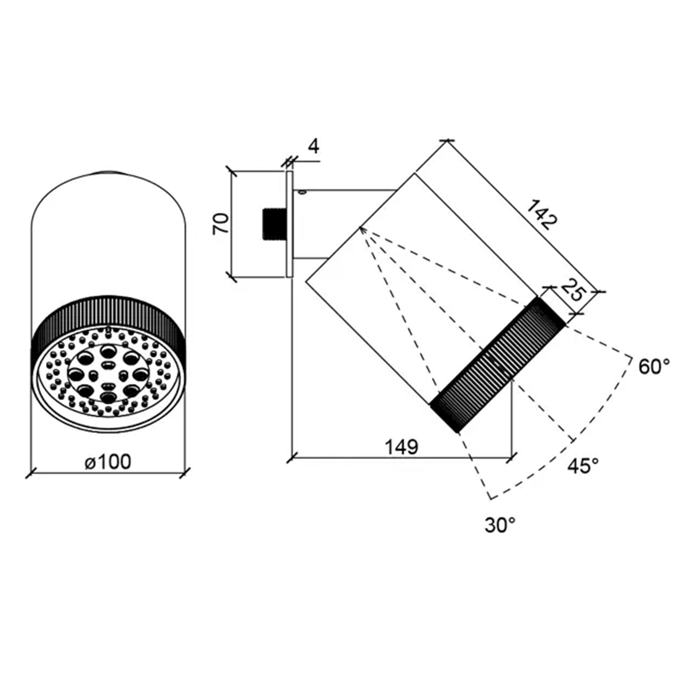Rysunek techniczny Deszczownica Beam MultiJet 3-strumienie
